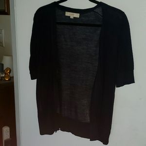 Ladies navy blue sheer medium cardigan short sleeved